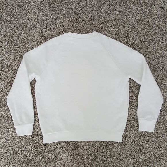 Tory Burch HEAVY FRENCH TERRY LOGO CREWNECK Sweater Sweatshirt White XS - Picture 7 of 16